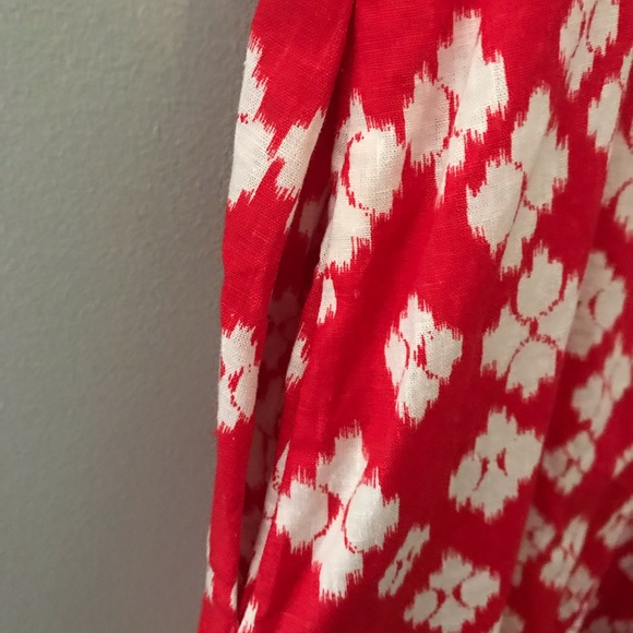Patagonia Red White Ikat Sundress Hemp Cotton 4 - Picture 5 of 6